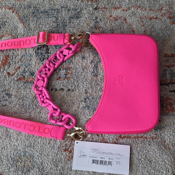 NWT Christian Louboutin Vibrant  Loubila Chain Crossbody Bag! - Picture 4 of 17